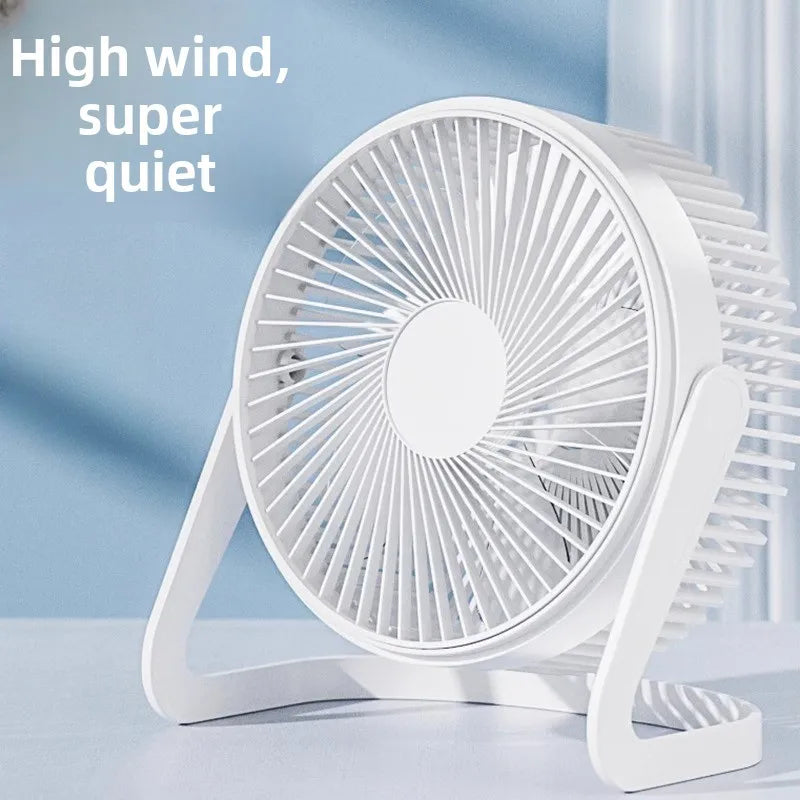 USB Mini Fan Plug-in Silent Office Desktop Small Household Electric Fan Student Mini Fan Handheld Fan Fan Hand Fan Rechargeable