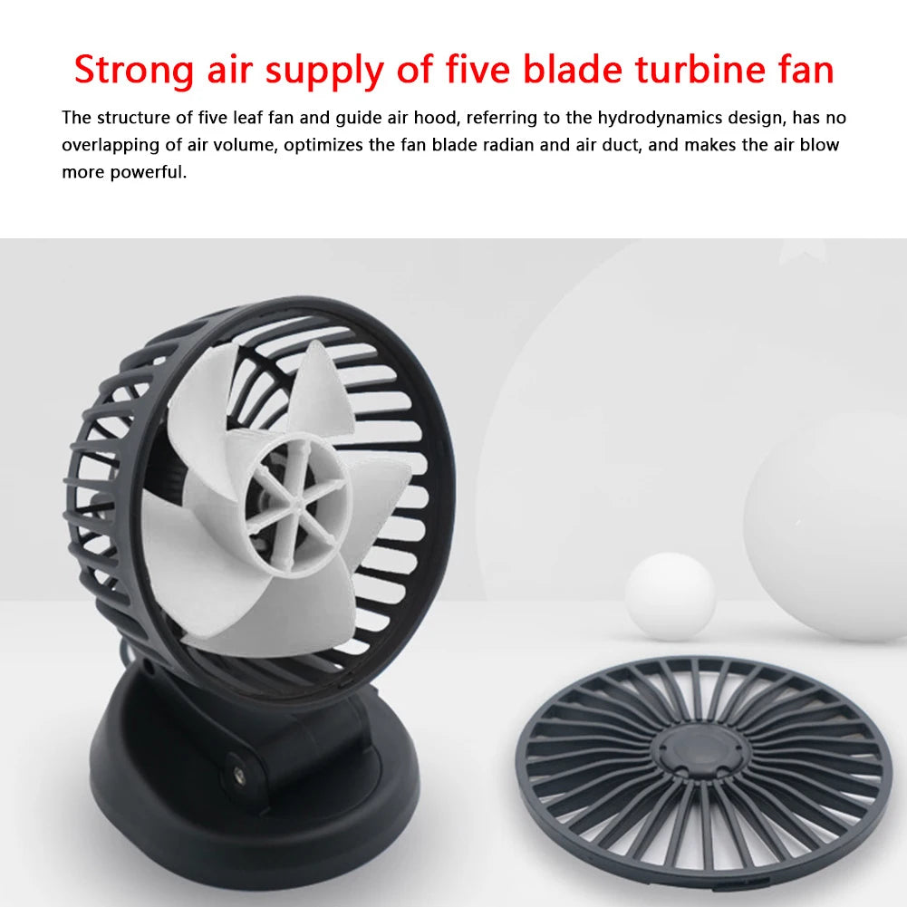 USB Car Fan 360 All-Round Adjustable Car Auto Cooler for Vehicle Home Office USB Freshener Air Conditioner Auto Ventilator