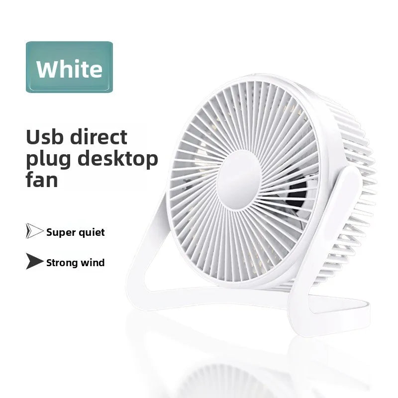 USB Mini Fan Plug-in Silent Office Desktop Small Household Electric Fan Student Mini Fan Handheld Fan Fan Hand Fan Rechargeable