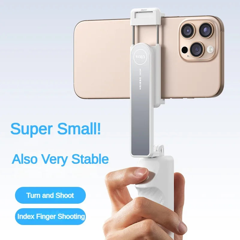 Universal Phone Holder 360° Rotation Pocket Selfie Stick With Bluetooth Remote Adjustable Desktop Stand  For Live Streaming Vlog